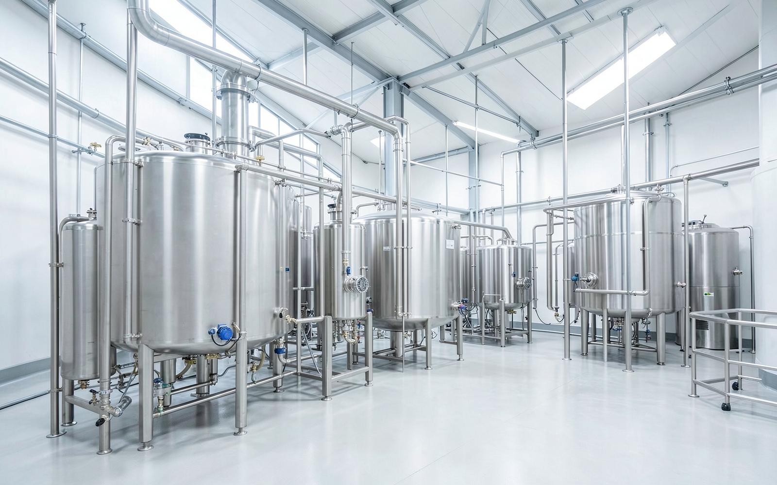 Dairy processing facility interior