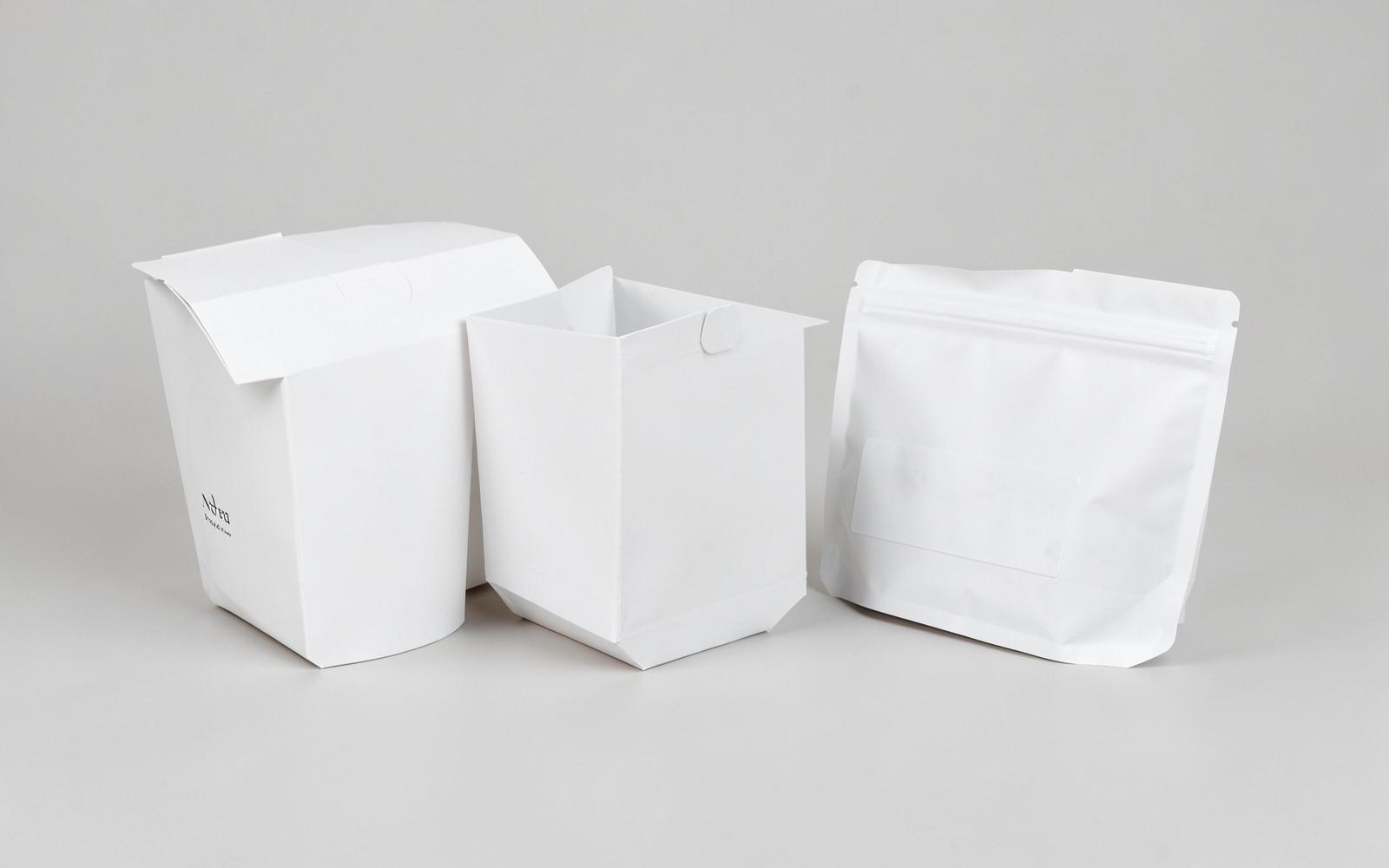 Plain private-label retail packs staged at end of line